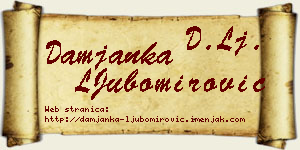 Damjanka LJubomirović vizit kartica